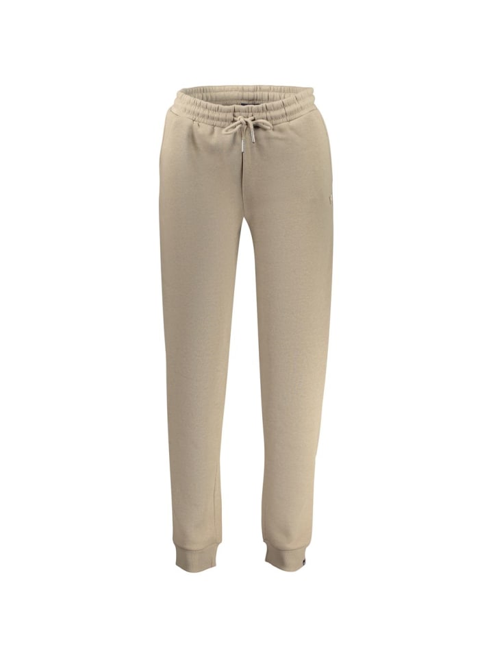 Beige Baumwolle Damen Hose