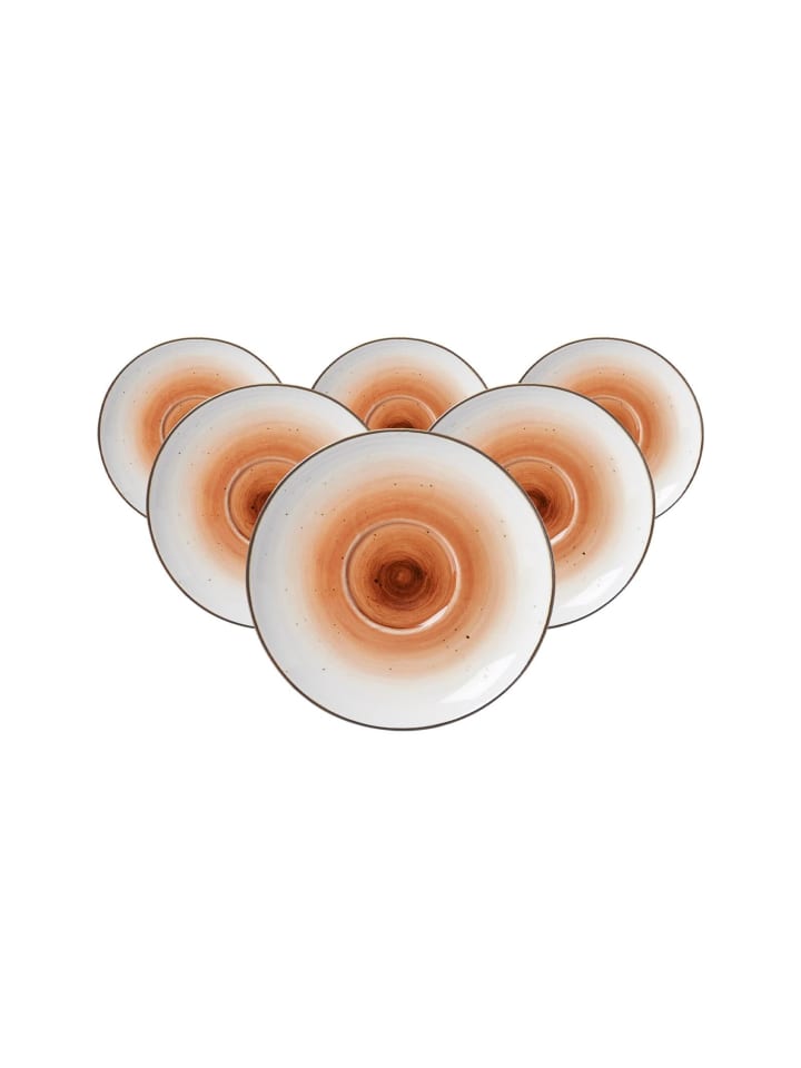 6er Set Kaffeeuntertassen Cosmo in ø 14 cm in orange