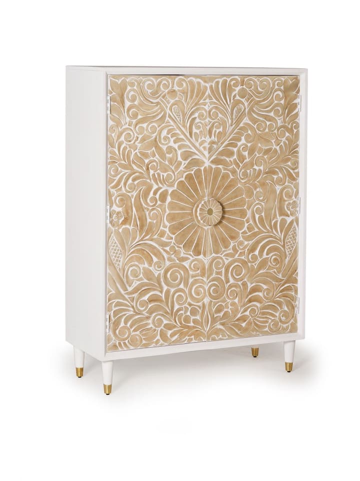 Schrank aus Mangoholz in White