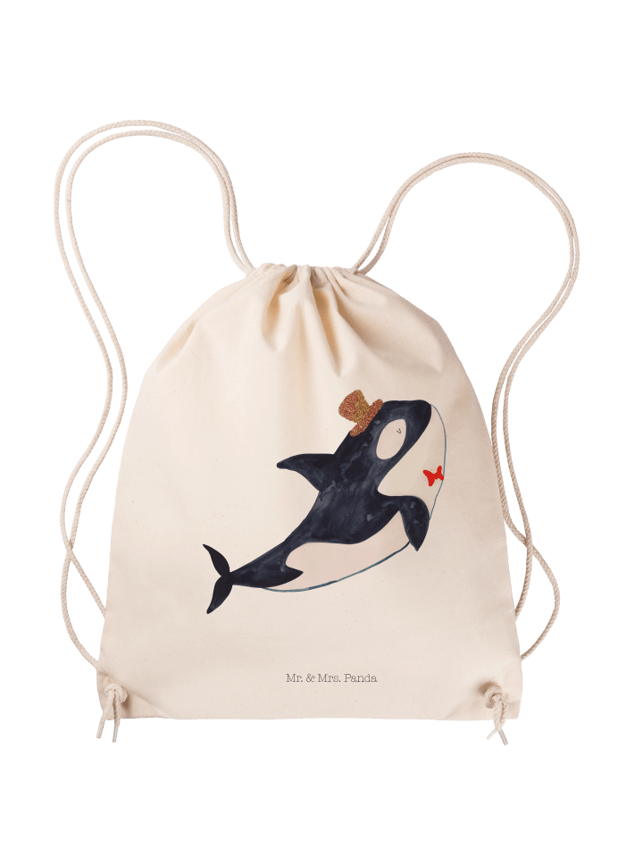 Jutebeutel Orca Zylinder ohne Spruch in Creme