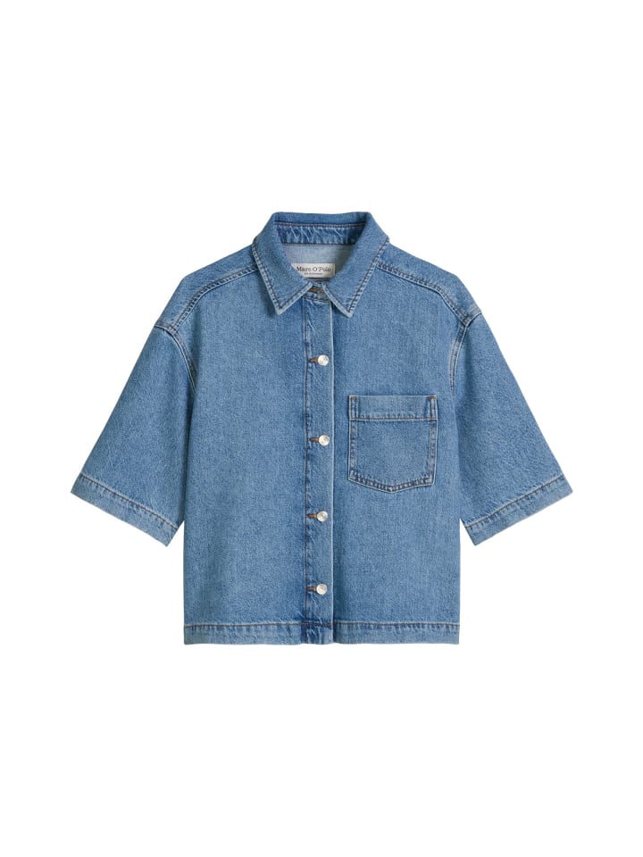 Jeansbluse relaxed in Light Blue