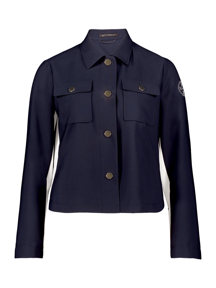 Overshirt mit Taschen in dunkelblau