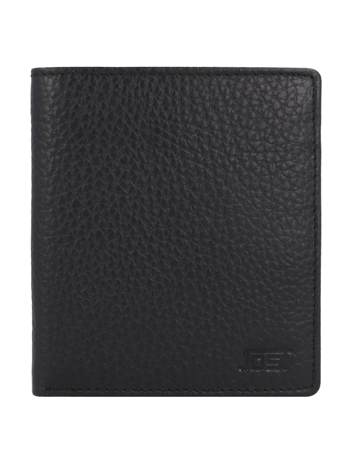 Stockholm Geldbörse Leder 12 cm schwarz