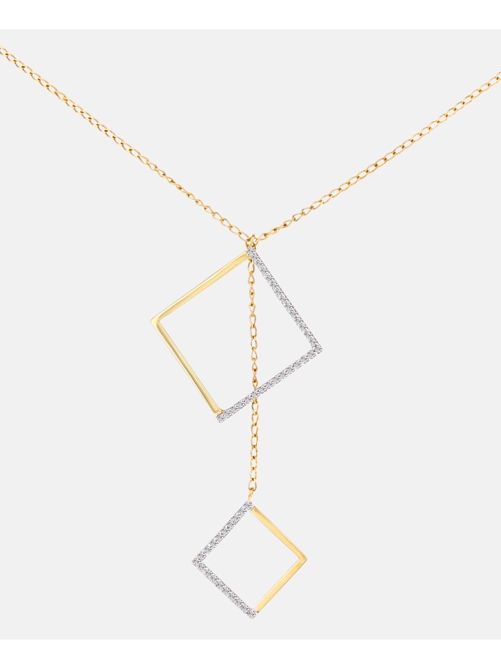 Halskette aus 375 Gelbgold mit Diamant