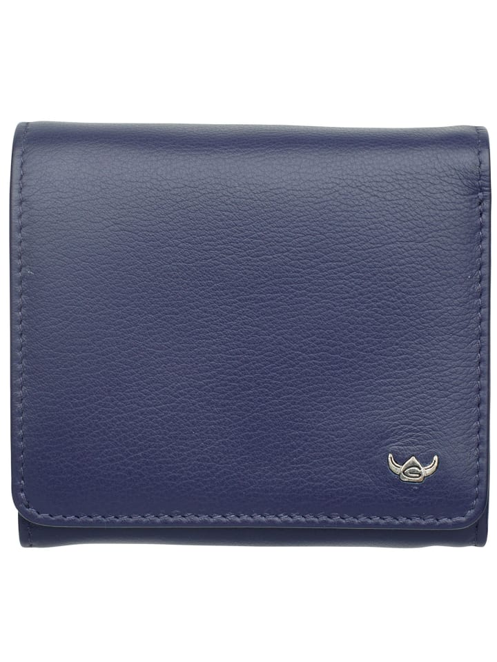 Madrid Geldbörse RFID Leder 10 cm blau
