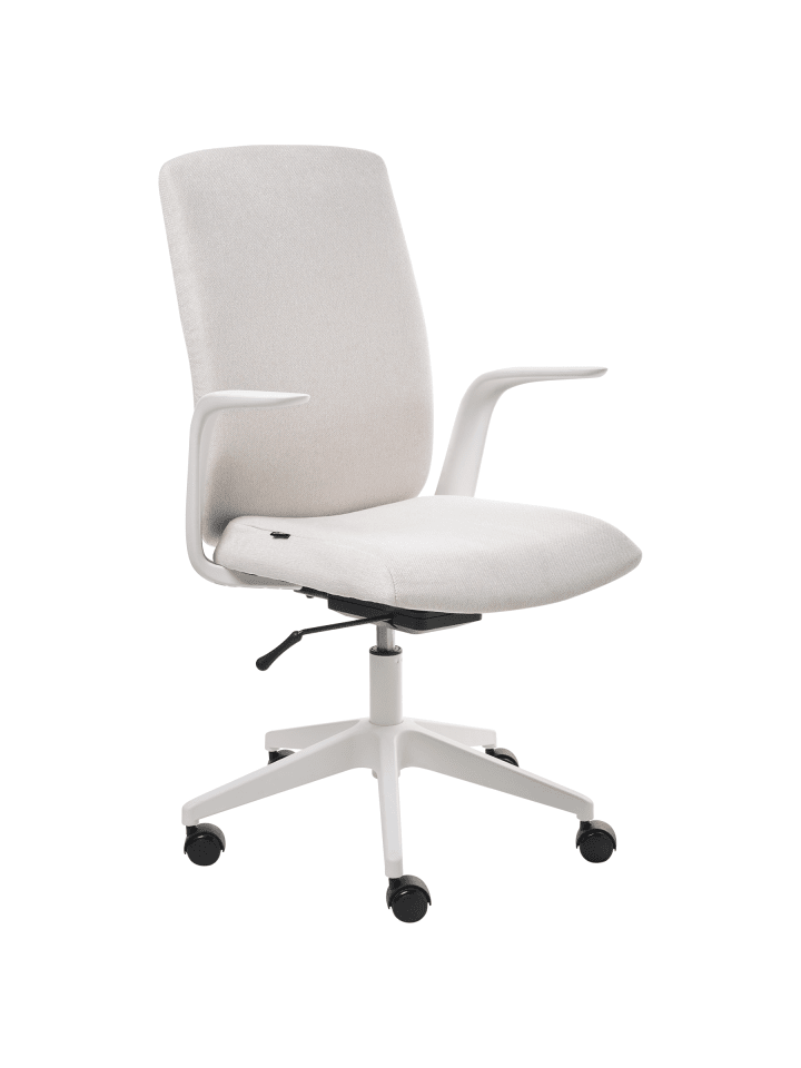 Bürostuhl CAPTAIN in Beige/Weiß - (W) 62 x (H) 100 x (L) 58 cm