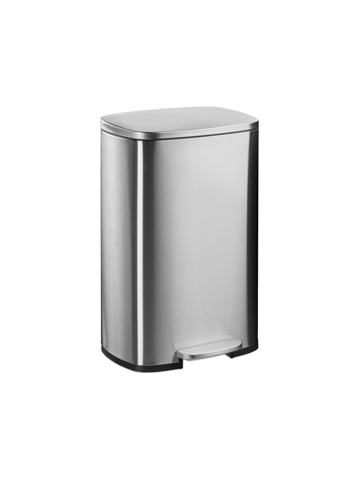 Mülleimer in Silber - 50 Liter