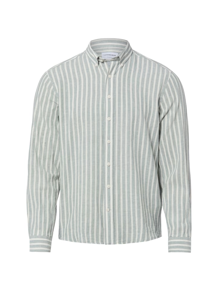 Freizeithemd in aqua ecru - 0001