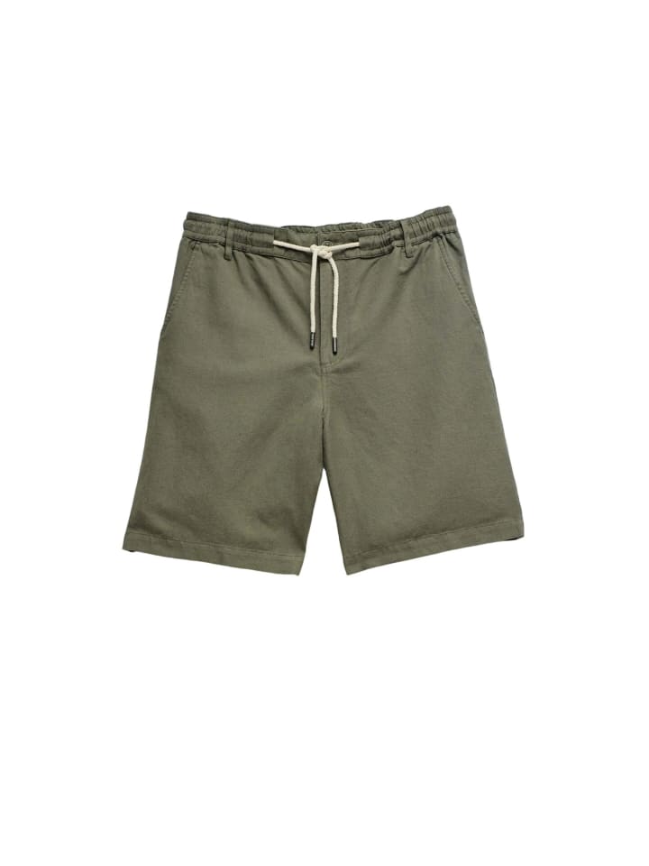 Leinenshorts Cotton Linen in Dark Green V1