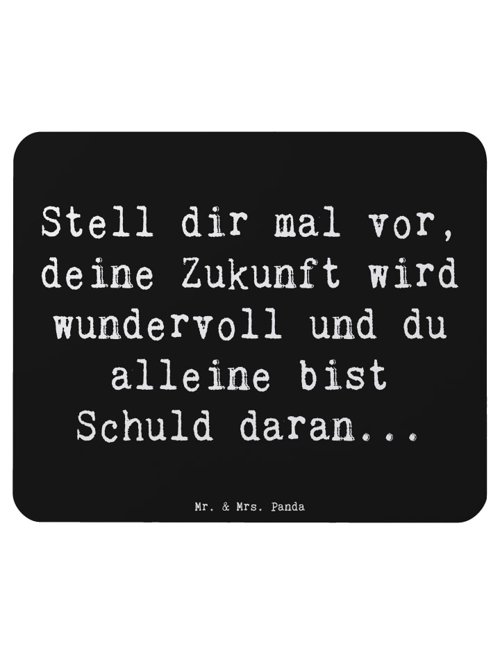 Mouse-Pad Spruch Mutig zu sich selbst stehen mi... in Schwarz