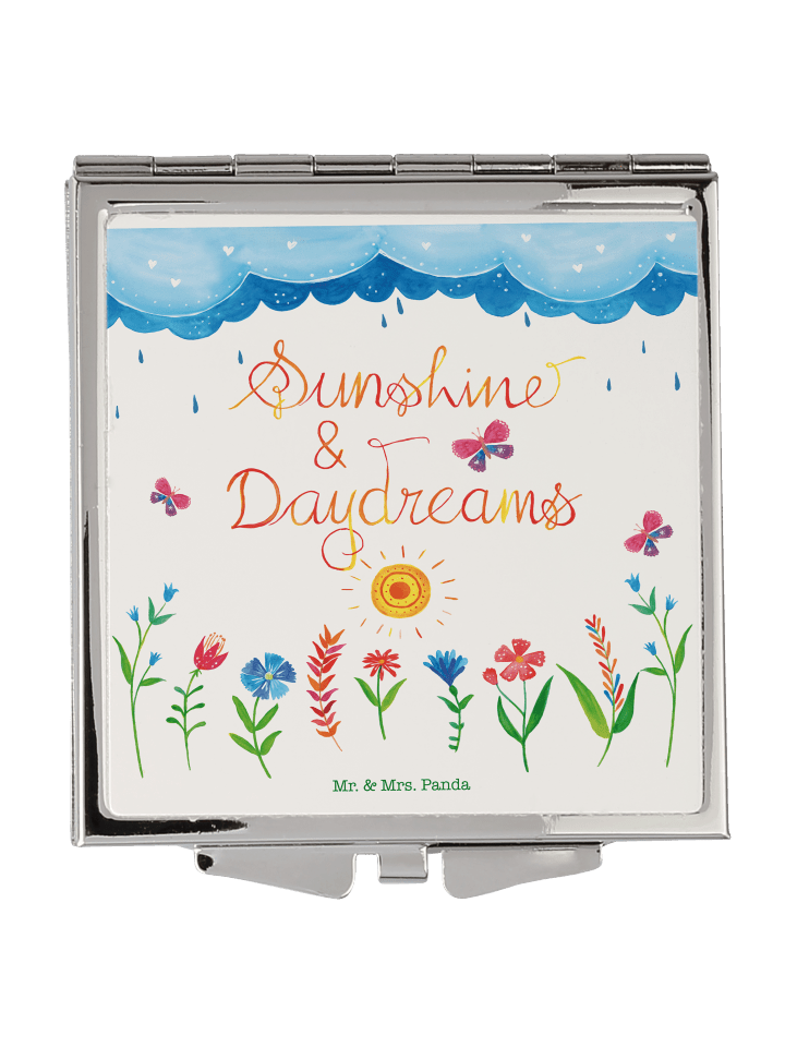Schminkspiegel Sunshine and Daydreams mit Spruch in Bunt