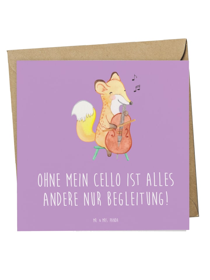 Glückwunschkarte Zeichenllo Magie mit Spruch in Lavendeltraum