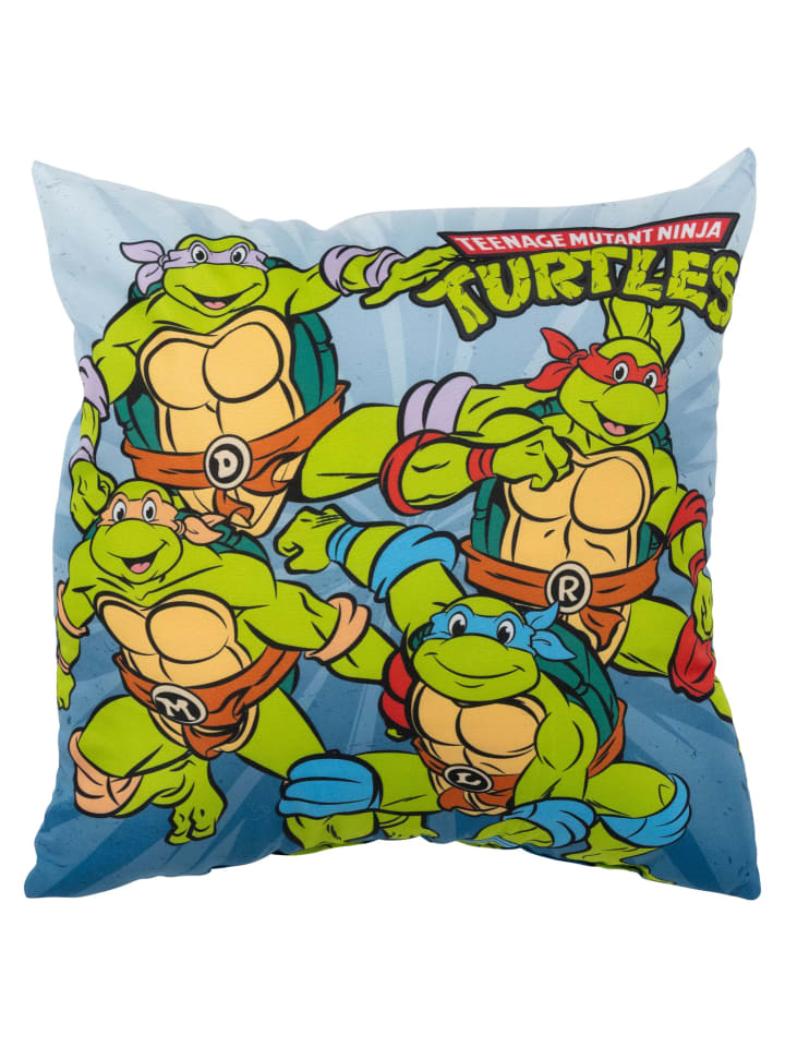 Teenage Mutant Ninja Turtles Kissen Plüsch Zierkissen 40x40 cm in blau