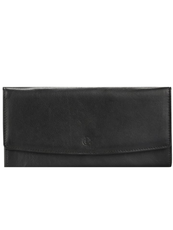 Geldbörse Leder 18 cm black