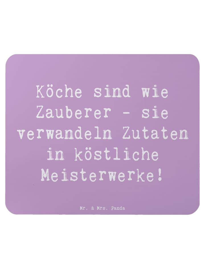 Mauspad Spruch Koch Zauber mit Spruch in Lavendeltraum