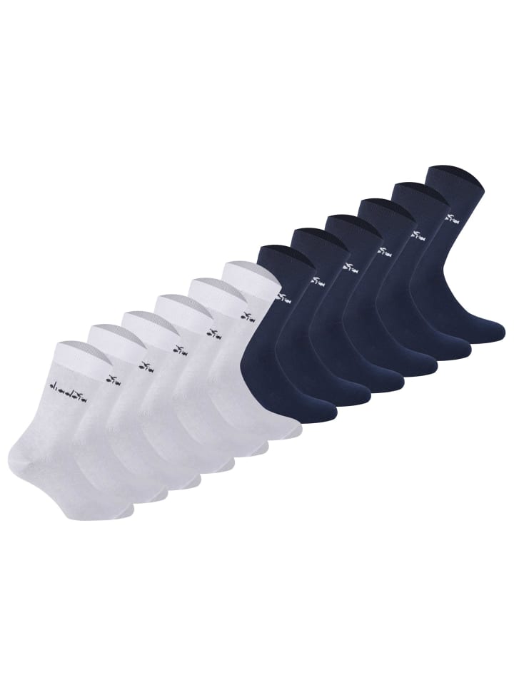 Socken 12er Pack in Weiß/Dunkelblau