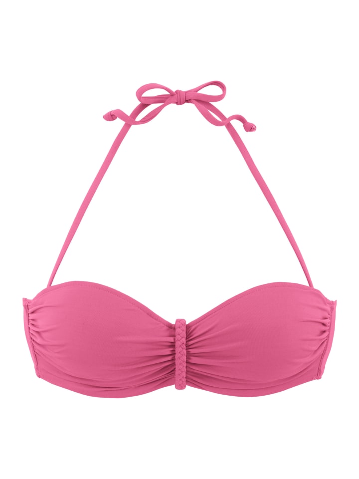 Bügel-Bandeau-Bikini-Top in rosa