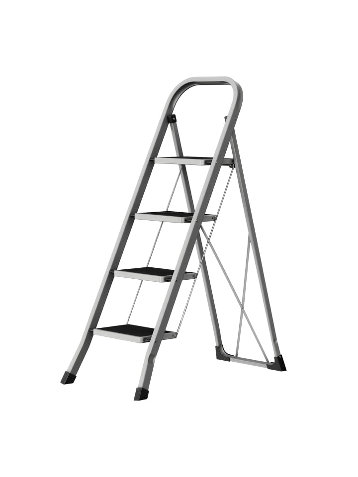 Trittleiter Brody in Grau - (B)45 x (H)127 x (T)89 cm
