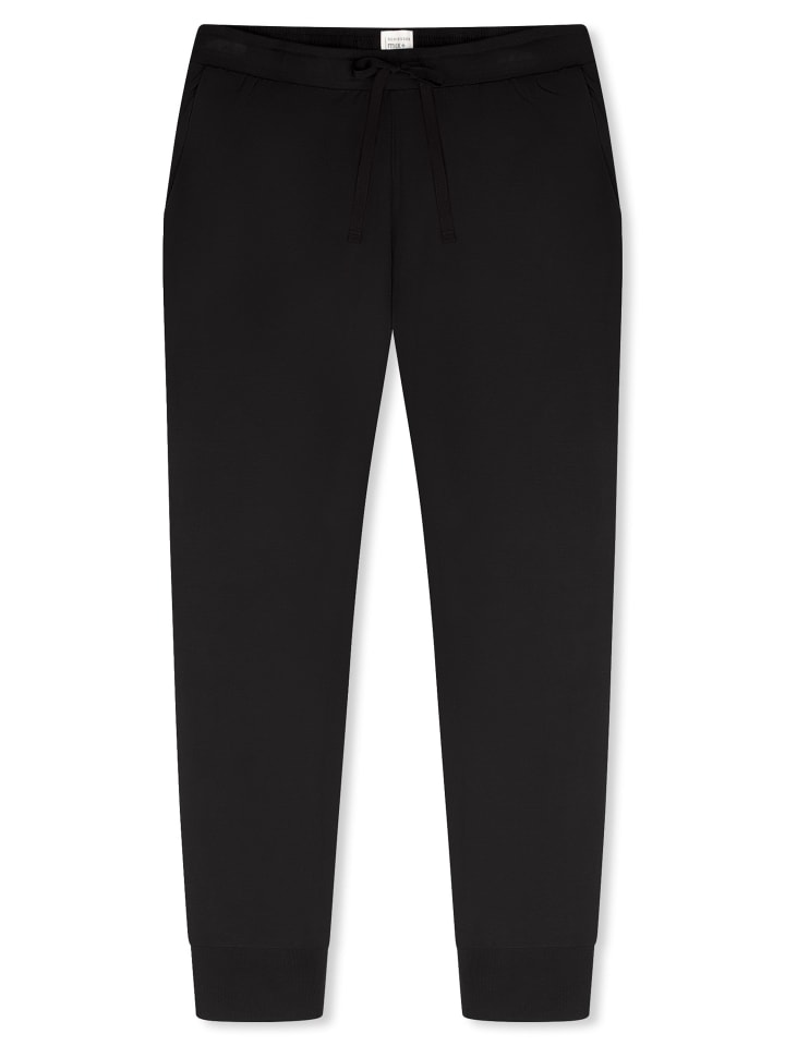 Hose lang Bündchen in Schwarz