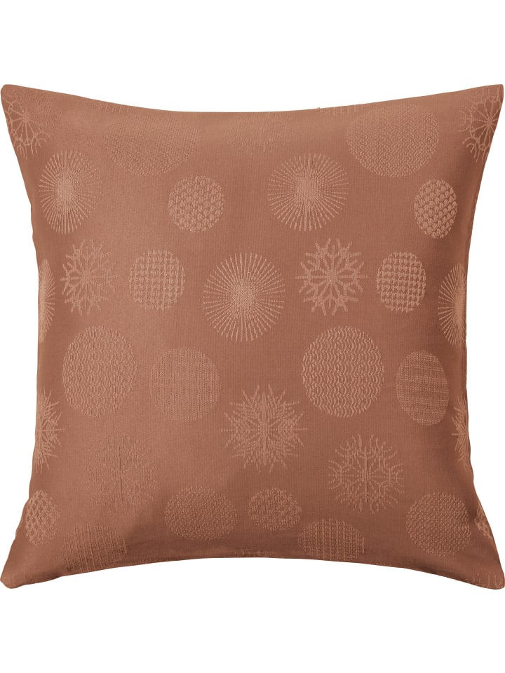 Jacquard, Baumwollmischung Kissenhülle Calvia in kupfer