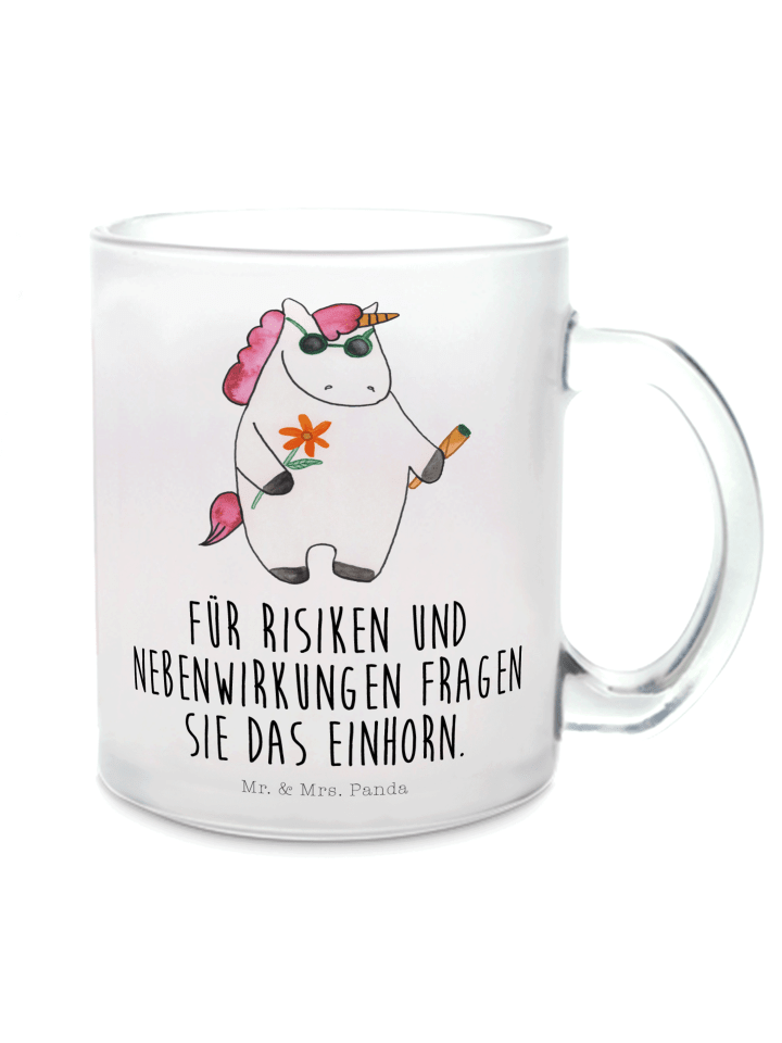 Tasse Einhorn Woodstock mit Spruch in Transparent