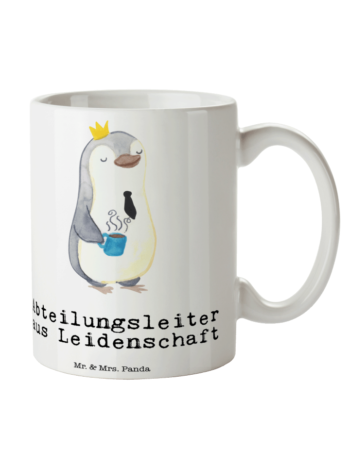 Tasse Abteilungsleiter Leidenschaft mit Spruch in Weiß