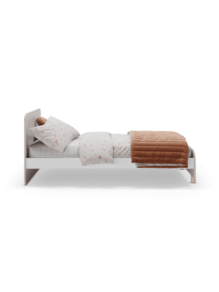 Bett LOU in Creme - (W)195,4 x (H)90/45 x (L)106,5 cm