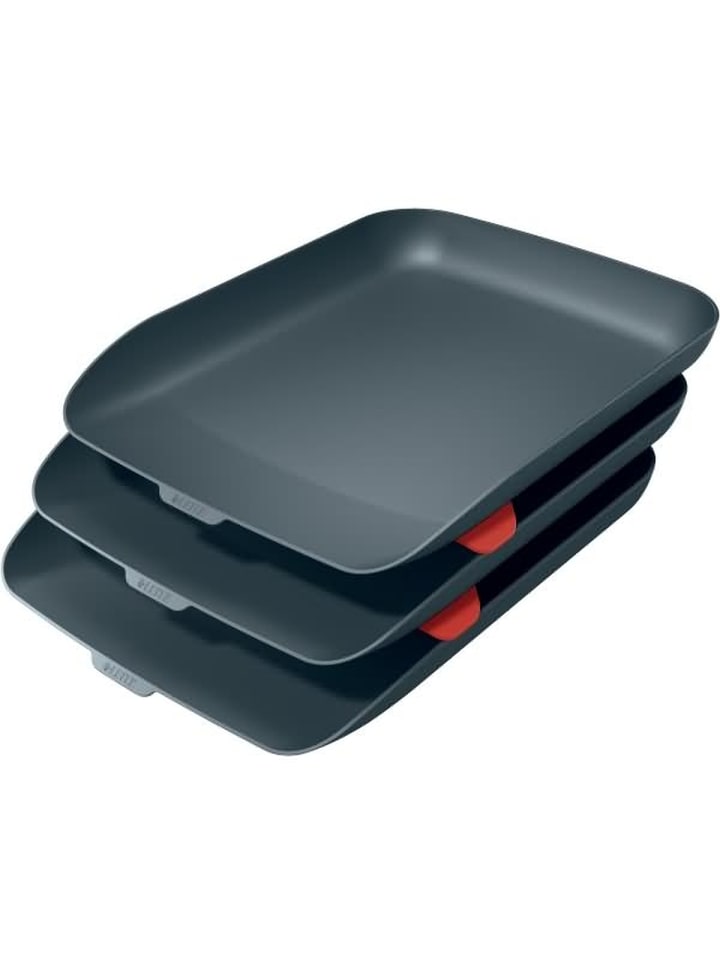 Briefkorb Cosy Set A4 Polystyrol Packung mit 3 Stück grau