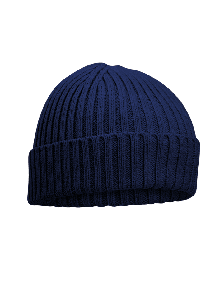 Kindermütze aus Baumwolle Unisex für Jungen und Mädchen in Dunkel-Blau