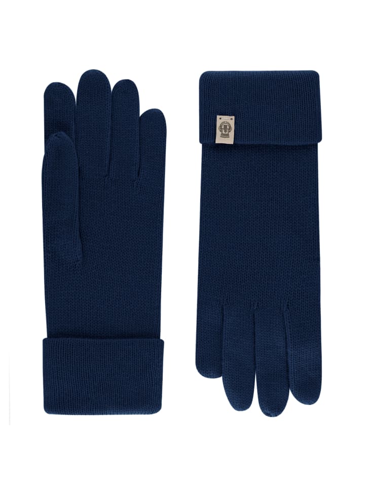 Strickhandschuhe in Nachtblau
