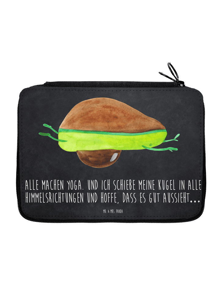Federmappe Avocado Yoga mit Spruch in Kreidetafel
