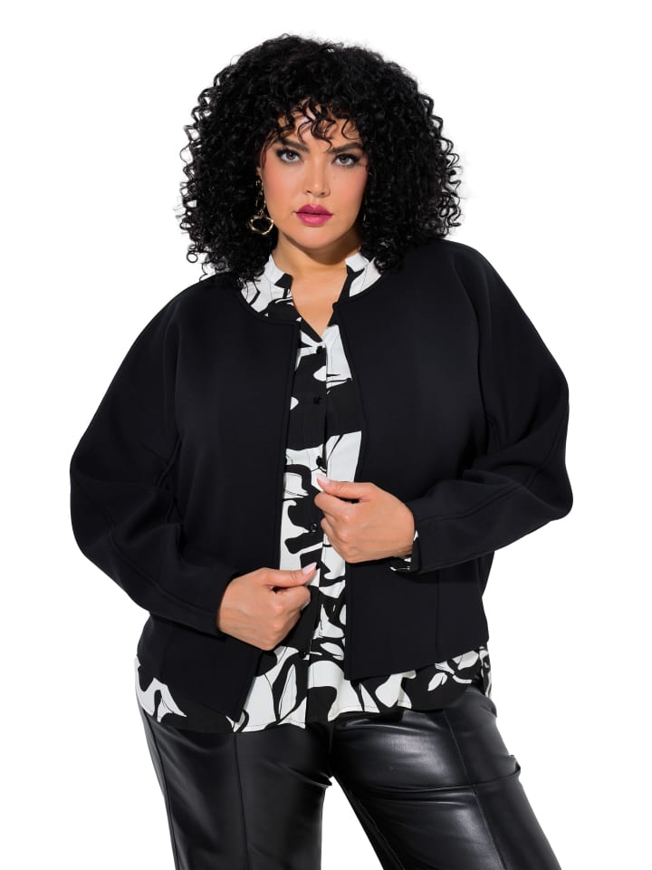 Sweatjacke in schwarz