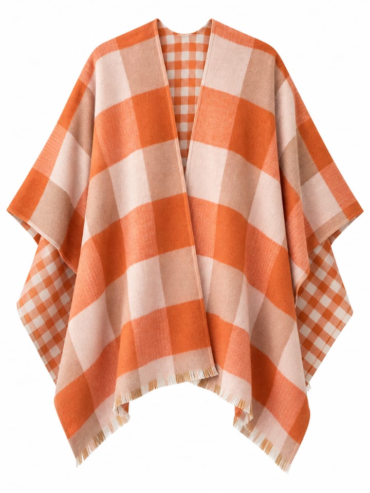Poncho " Karo " in orange