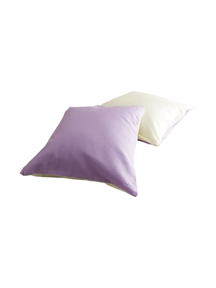Kissen 2er Set für Kinder in Lila-Beige