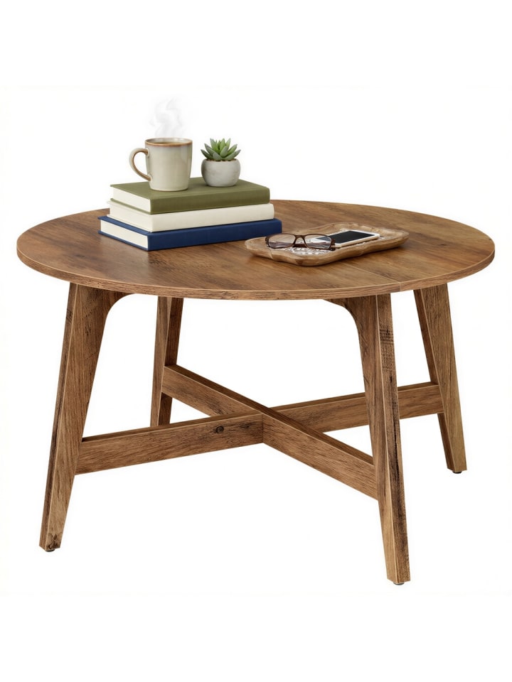 Couchtisch Maezo in Braun - (H)45 x Ø80 cm