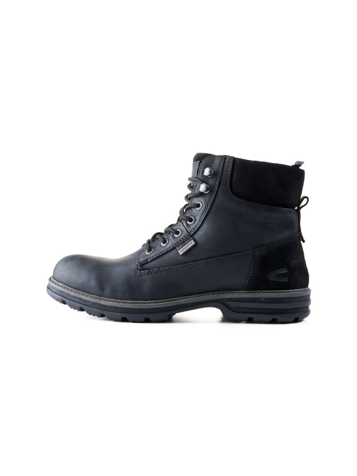 Schnürschuhe aus echtem Leder in Schwarz