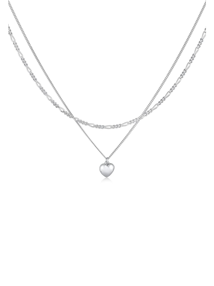 Halskette 925 Sterling Silber Herz in Silber