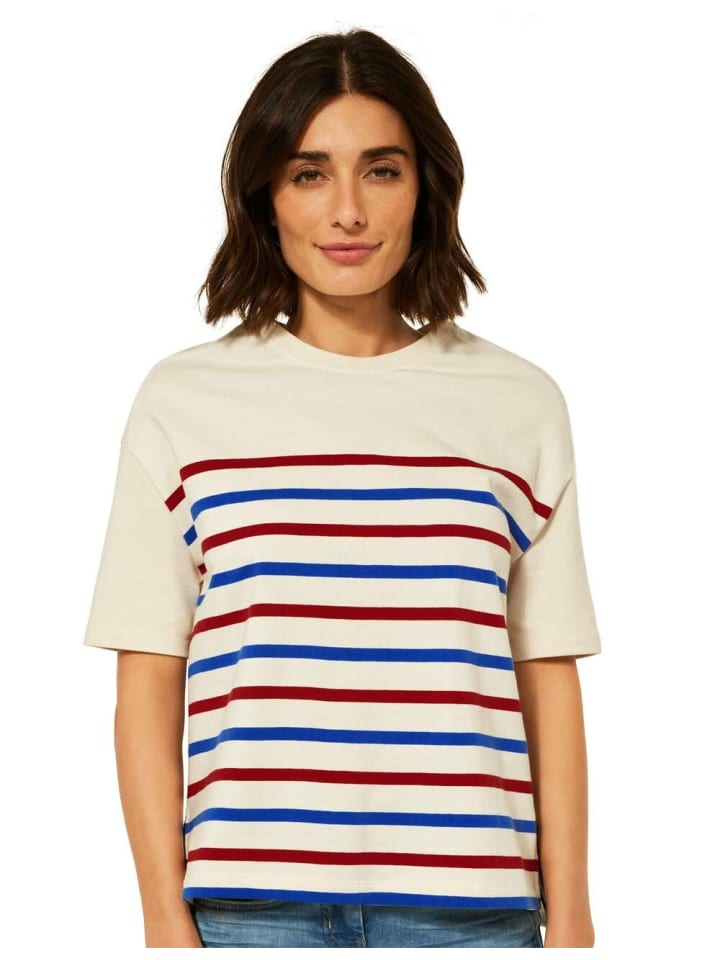 Rundhals T-Shirt für Damen in beige