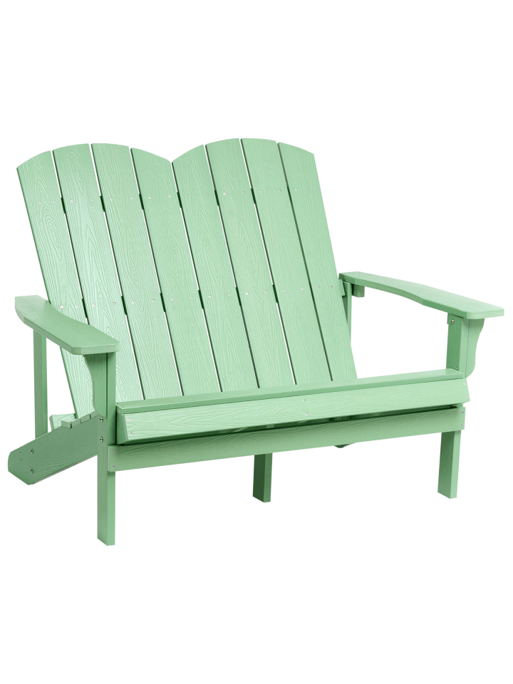 Gartenbank ADIRONDACK in Grün - (W) 125 x (H) 91 x (L) 73 cm