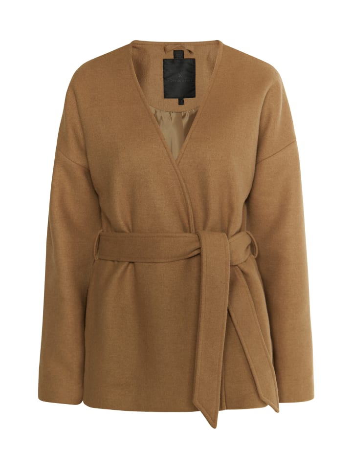 Damen Übergangsjacke Aus Wollgemisch in Sand
