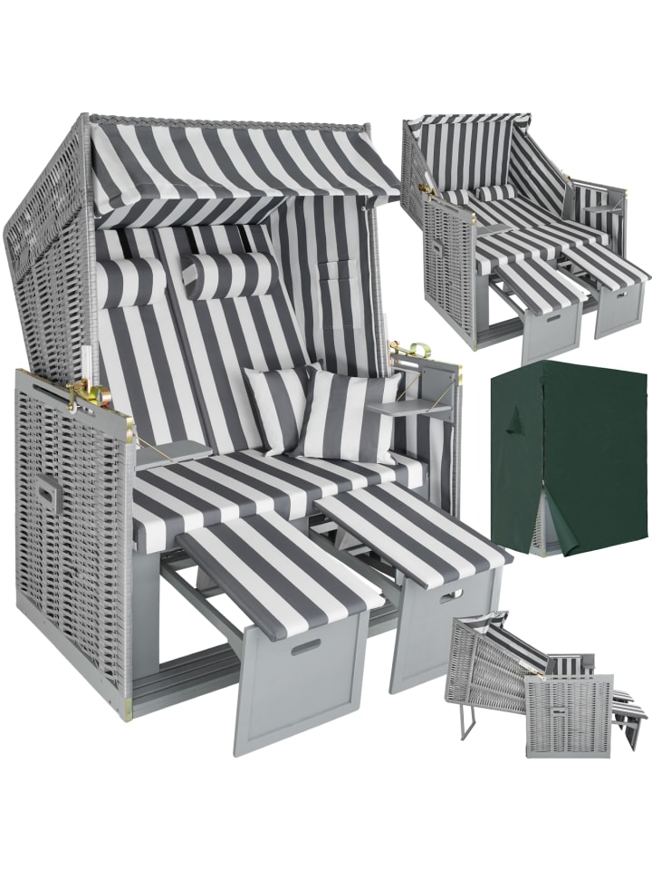 Garten-Strandsitz 115x158x78 cm, gepolstert, Liegeposition verstellbar
