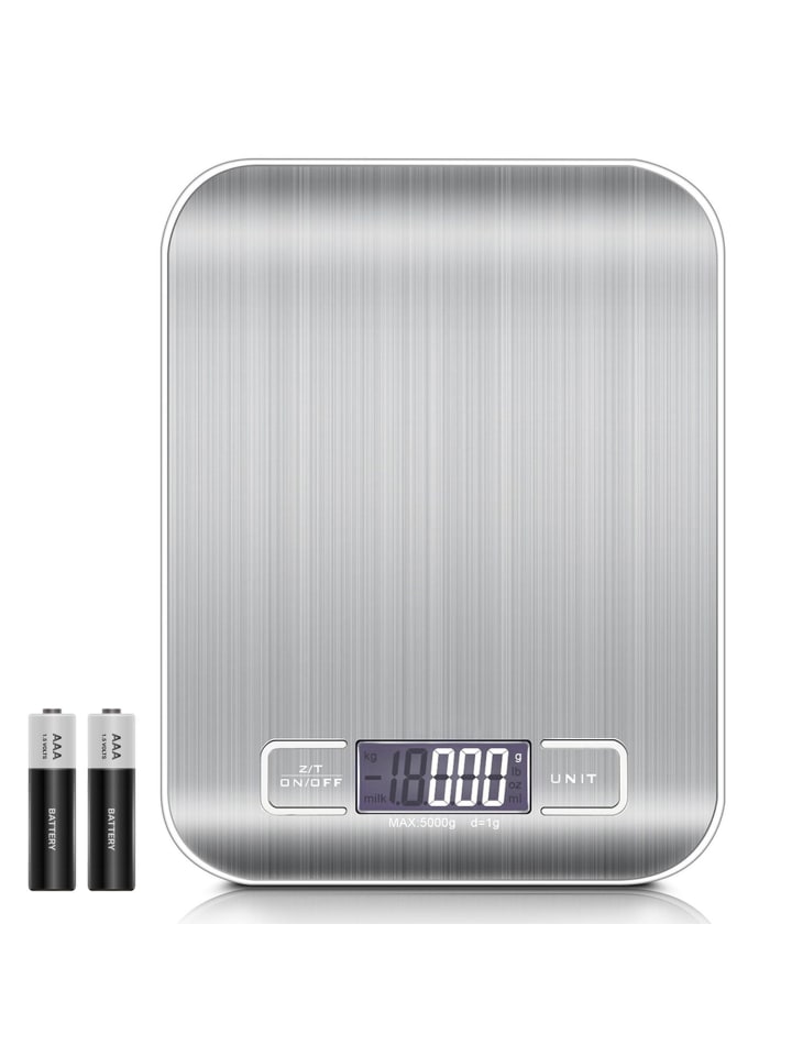 Digitale Küchenwaage - 5kg Elektronische Waage in SILBER