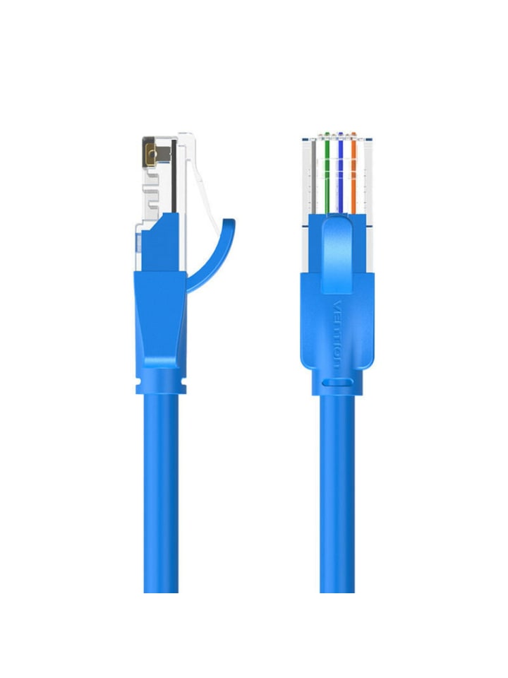 Netzwerkkabel UTP CAT6 Vention RJ45 Ethernet 1000Mbps in Blau