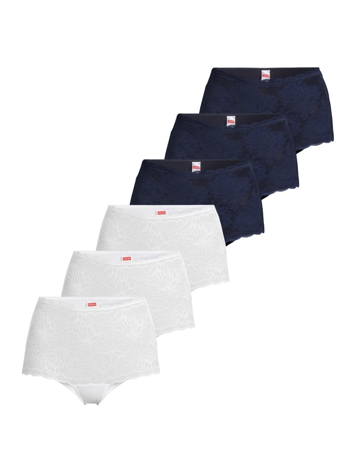Panty Modal in Weiß / blau