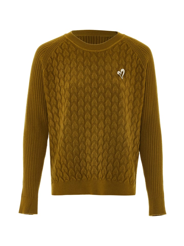 Damen Strickpullover in Oliv