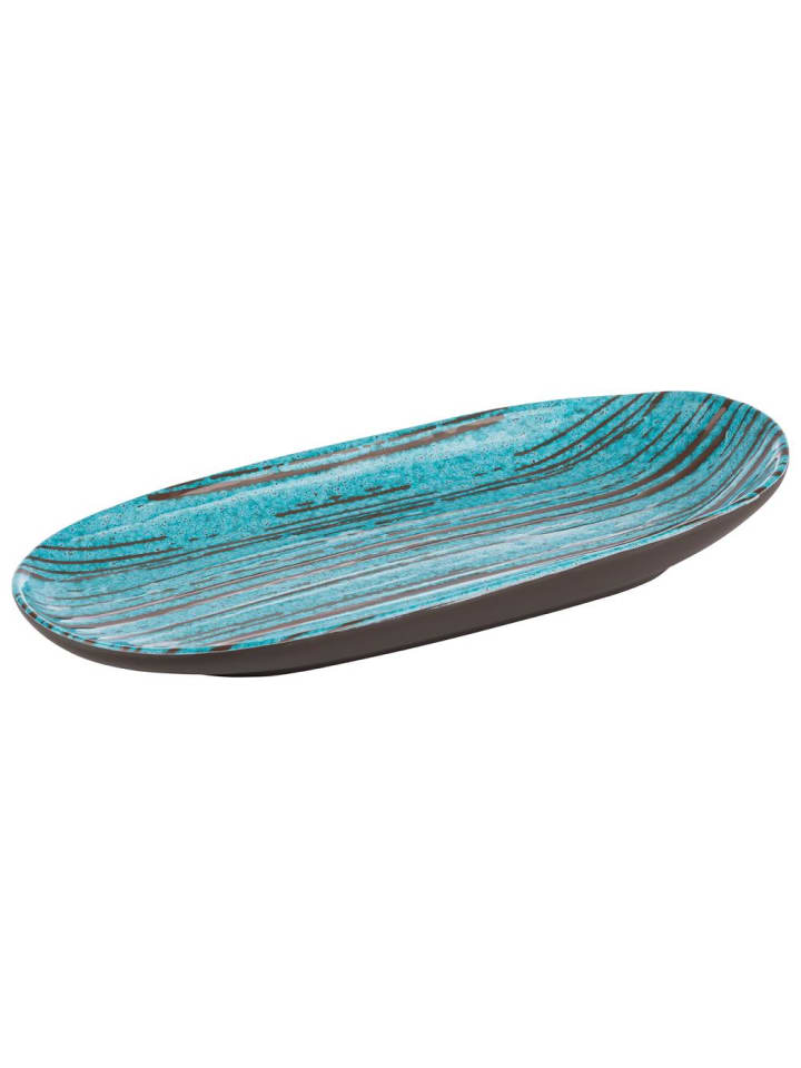 Teller CANCUN in Blau - 28 x 13,5 cm, H: 4 cm