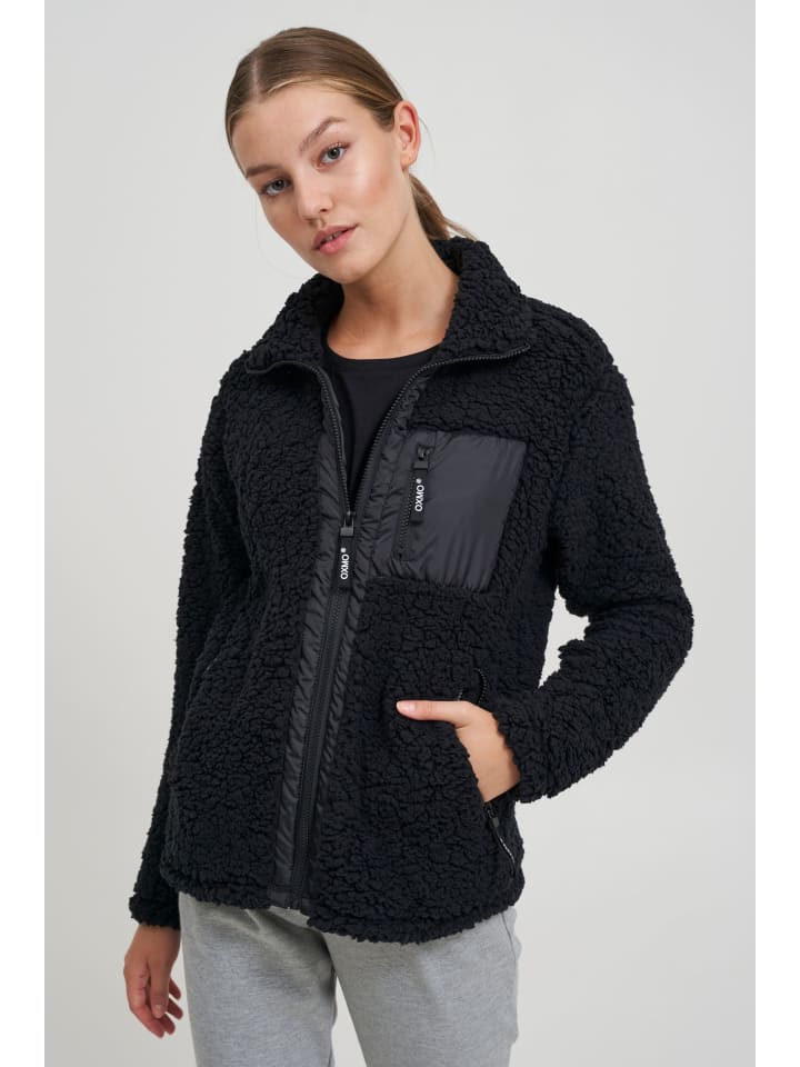 Fleecejacke OXEllin in Schwarz