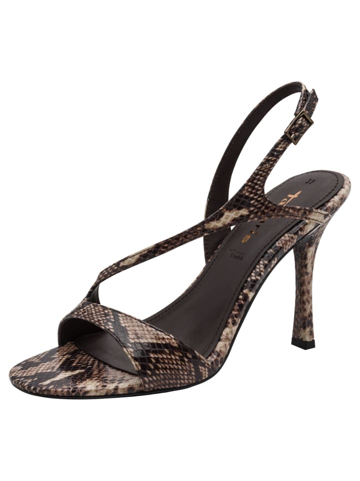 Sandalette in BROWN SNAKE