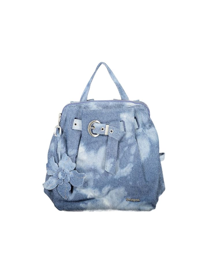 Blau Damen Rucksack aus Baumwolle