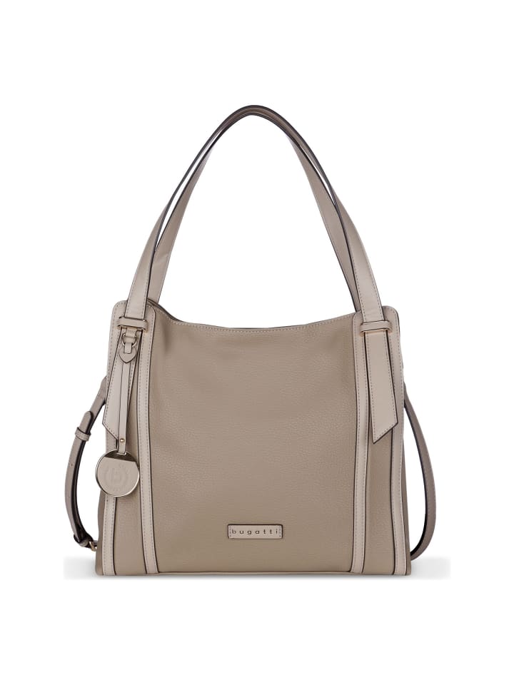 Vina Schultertasche 36 cm taupe